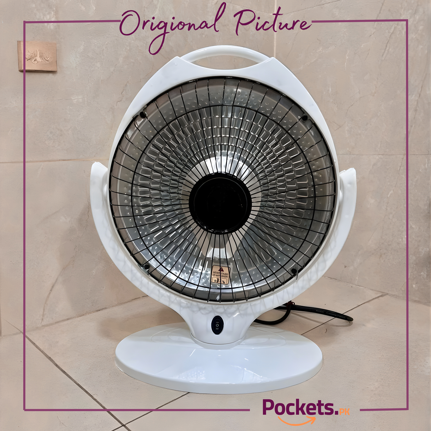 Premium 12-Inch Reflector Electric Carbon Heater with Adjustable Power (300W/600W) Moving Function Room Heater