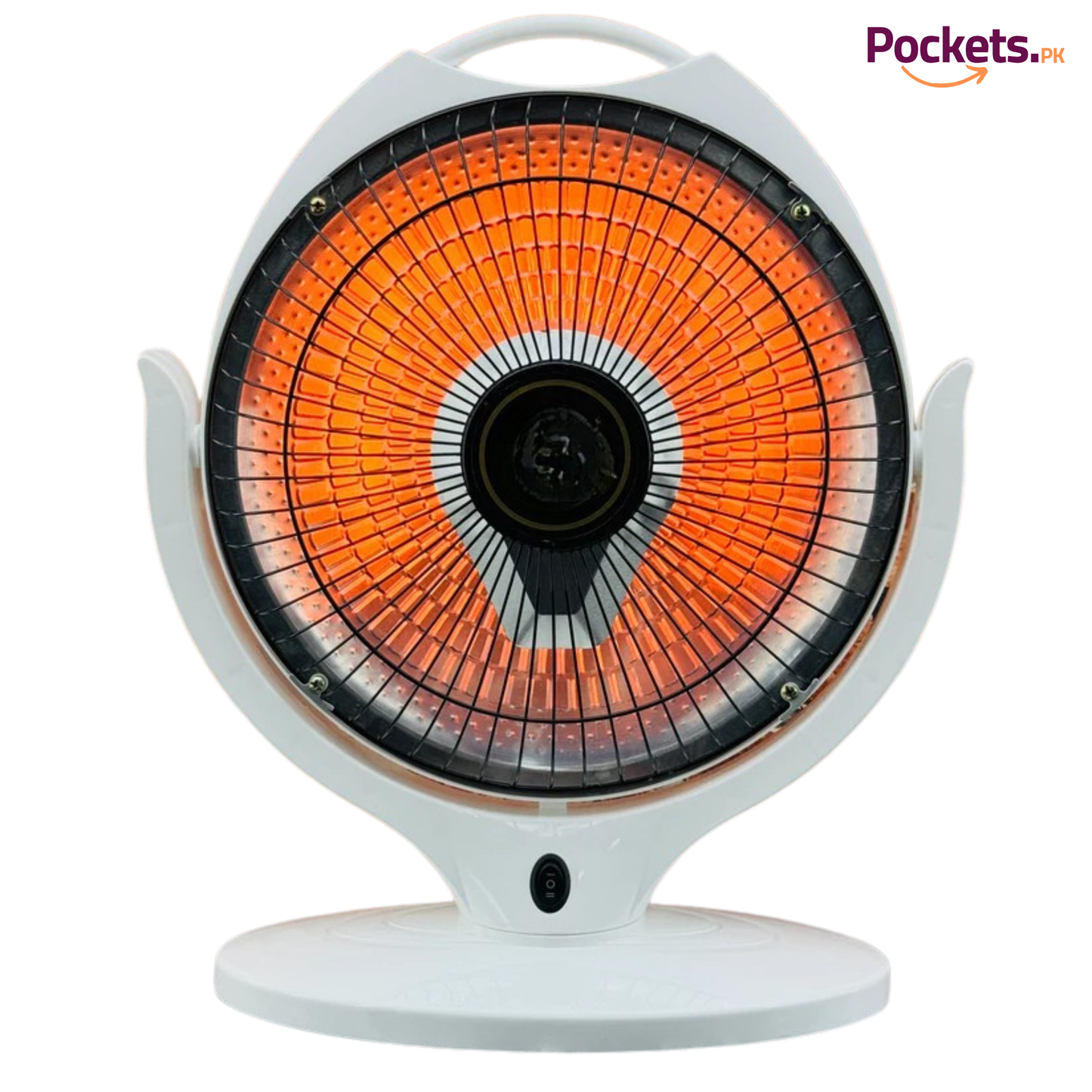 Premium 12-Inch Reflector Electric Heater with Adjustable Power (300W/600W) Moving Function Room Heater